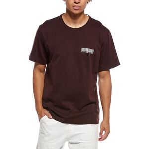 Helmut Lang Mens  Ski Schedule T-Shirt, Brown